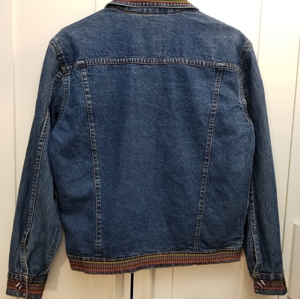 Vintage hand-stitched jean jacket, 90's - Picture 2 of 5